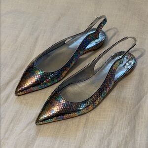 Christian Louboutin Iridescent Slingback Flats